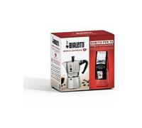 Cafetiere italienne + 1 Café Perfetto Moka Classico - BIALETTI - MOKA - 6 tasses - 0,30 L - Paquet de 250 g - Argent