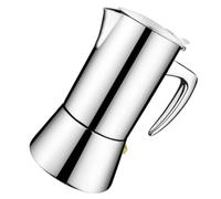 Cafetière Italienne 200 Ml en Acier Inoxydable 304 Portable | Joint Silicone Alimentaire, Soupape de Sécurité, Finition Polie Miroir, Usage sur Induction et Flamme
