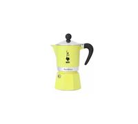 Bialetti – Cafetière italienne RAINBOW 6 tasses – Aluminium, jaune pastel, poignée bakélite