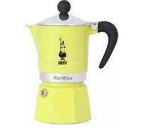 Bialetti – Cafetière italienne RAINBOW 6 tasses – Aluminium, jaune pastel, poignée bakélite