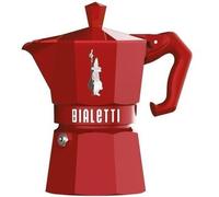 Cafétière Italienne - BIALETTI - MOKA Exclusive - 3 tasses - Rouge éclatant - Design vintage revisité