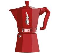 Bialetti Cafetière italienne MOKA Exclusive 6 tasses Rouge – Aluminium émaillé, poignée ergonomique