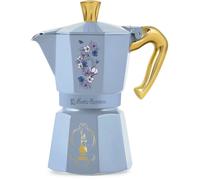 Cafetière italienne - BIALETTI - Moka express - Collection Birdgerton - 6 tasses - 250 ml - Bleu / Fleurs