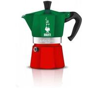 Cafetière Italienne BIALETTI - Moka Express Italia - 3 tasses de 5 cl - Valve de sécurité autonettoyante
