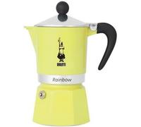 Cafetière Italienne - BIALETTI - RAINBOW - 6 tasses - Jaune pastel - Aluminium - Poignée bakélite