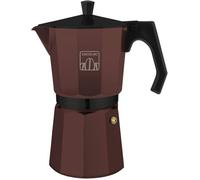 Cecotec Cafetiere Italienne Cumbia Mokclassic 900 Garnet. Cafetière Italienne 450 ml Marron, 9 Tasses, Compatible Induction et Autres Surfaces, Poignée Ergonomique, Filtre Acier Inoxydable