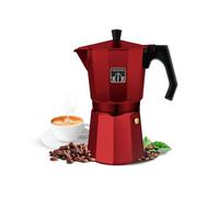 Cecotec Cafetière italienne Mokclassic 900 Red. Expresso, aluminium, 9 tasses, manche ergonomique thermorésistant, joint silicone, filtre et valve en acier inoxydable.