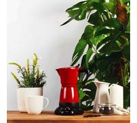 Cafetière électrique Italienne rouge 6 tasses 480 W Livoo
