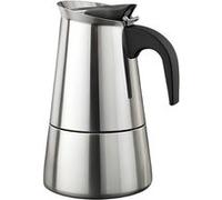 Cafetière Italienne en Inox 12 Tasses Compatible Induction pour Café Moka Argent