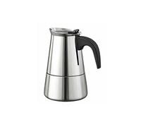 Cafetière Italienne en Inox 6 Tasses Compatible Induction pour Café Moka, Argent