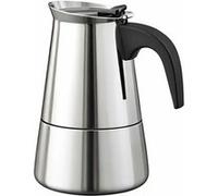 Cafetière Italienne en Inox 6 Tasses Compatible Induction pour Café Moka, Argent