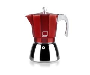 Cafetière italienne induction Elba 6 tasses rouge Ibili