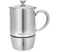 Cafetière Italienne Inox Incassable - - 6 Tasses Expresso 300ml - Compatible Induction, Gaz, Céramique, Lave-vaisselle
