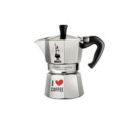 Cafetière Italienne Moka Express I love coffee 6 tasses - Bialetti - Argent - Aluminium G