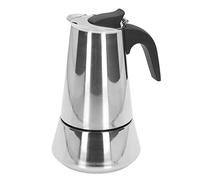 Cafetière Italienne Moka Pot en Acier Inoxydable Alimentaire, Cafetière à Induction 300ML, No.6 Grande Capacité - Résistante à la Corrosion, Poignée Isolante, Portable pour Maiso ((304) N° 6 Style
