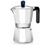 MONIX Induction Express | Cafetière Italienne à Induction Aluminium, Argent, 6 Tasses