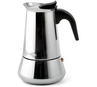 Weis Cafetière à expresso pour 2 tasses - 100 ml - En acier inoxydable argenté - Dimensions : 9,5 x 9 x 14,5 cm - 16972