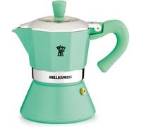 Cafetière italienne PEZZETTI Bellexpress aluminium 6 tasses tous feux Turquoise