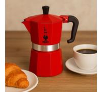 Cafetière italienne - PEZZETTI - ITALEXPRESS - Aluminium - 3 tasses - Rouge