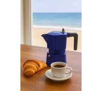 Cafetière italienne - PEZZETTI - PENTAEXPRESS - Aluminium - 6 tasses - Bleu