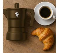 Cafetière italienne - PEZZETTI - SOLIDEXPRESS - Aluminium - 3 tasses - Kaki