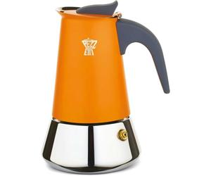 Cafetière italienne PEZZETTI STEELEXPRESS 4 tasses inox induction Orange