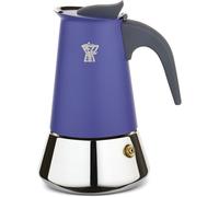 Cafetière italienne - PEZZETTI - STEELEXPRESS - Acier inoxydable - 10 tasses - Tous feux dont induction - Bleu Indigo