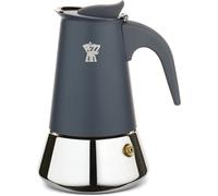 Cafetière italienne - PEZZETTI - STEELEXPRESS - Acier inoxydable - 6 tasses - Tous feux dont induction - Bleu Indigo