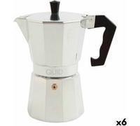 Cafetière Italienne Quid Cesena Acier Aluminium Bakélite 6 Tasses 6 Unités G