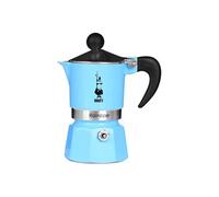 Bialetti Cafetière Rainbow – en aluminium coloré Bleu azur 1 tasse