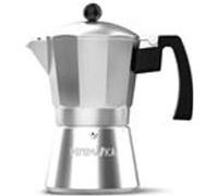 Taurus Cafetière italienne Minimoka 12 - 12 tasses inox, poignée ergonom., sécurité, vitro/élec/gaz