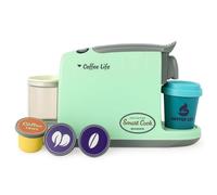 Cafetière Jouet Sonore et Lumineuse avec Tasse Magique, Changement de Couleur, Capsule Incluse, Dès 3 Ans, À Piles