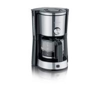Severin Machine à café filtre KA 4825 – 1 000 W, 1,4 l, 10 tasses, réglage d'arôme – inox/noir