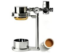 Cafetière manuelle de 58 mm, machine à expresso 9 bars en acier inoxydable avec manomètre et soupape de décharge pour une utilisation commerciale et le camping