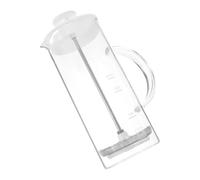 Cafetière Manuelle en Verre Borosilicaté 480ml Mousse | Électricité, Bec en V et Couvercle, Mesure Précise, Usage Bureau et Camping