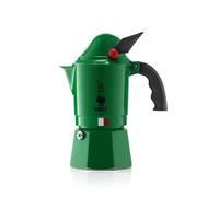 Cafetière Moka - Bialetti Design - 3 tasses - Aluminium verni - Non compatible lave-vaisselle - Vert