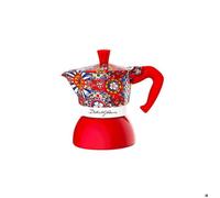 Bialetti Cafetière Moka Induction Dolce Gabbana 2 tasses Inox Rouge G