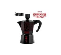 Cafetière Moka Bialetti Moka Express Stranger Things 6 tasses bouton musical rechargeable USB-C Noir/Rouge