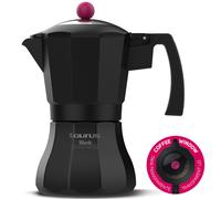 Cafetière Moka Café Avec Couvercle Transparent Taurus Black moments De 3 Tasses