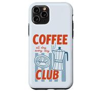 Cafetière moka dessinée à la main rétro amateur de nourriture Coque pour iPhone 11 Pro
