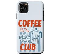 Cafetière moka dessinée à la main rétro amateur de nourriture Coque pour iPhone 11 Pro Max