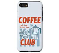 Cafetière moka dessinée à la main rétro amateur de nourriture Coque pour iPhone SE (2020) / 7 / 8