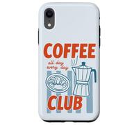 Cafetière moka dessinée à la main rétro amateur de nourriture Coque pour iPhone XR