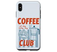 Cafetière moka dessinée à la main rétro amateur de nourriture Coque pour iPhone XS Max