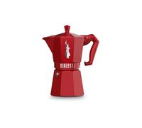 Bialetti Cafetière italienne MOKA Exclusive 6 tasses Rouge – Aluminium émaillé, poignée ergonomique