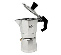 Cafetière Moka Express Espresso 1/2 demi-tasse en aluminium avec kit de rechange offert (Gaurnition Filtre Manche Entonnoir)
