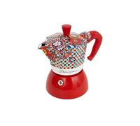 Cafetière Moka Induction - BIALETTI - Dolce e Gabbana - 4 tasses - Compatible induction - Rouge