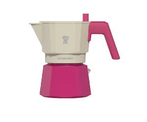 Cafetière Moka Orion Pezzetti Futurexpress 6 tasses blanc et rose