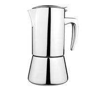 Cafetière Moka Portable 200ml en Acier Inoxydable 304 pour Espresso | Compatible Induction, Valve de Sécurité, Joint Silicone Alimentaire, Poignée Profilée, Finition Miroir, Nettoyage Facile,