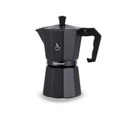 Cafetière Moka TCA-006 Traditionnelle en Aluminium 6 Tasses - Noir
